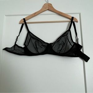NWOT Blush mesh black bra